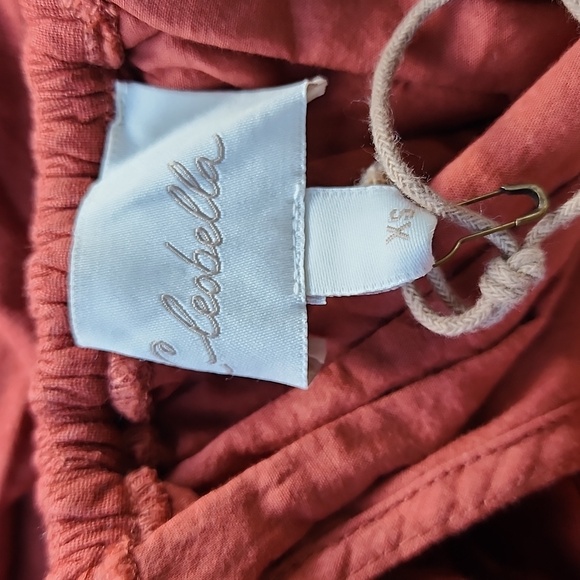 NEW CLEOBELLA Daria Midi Cut Out Sides Dress in deep brick Cotton/Linen - Picture 9 of 13